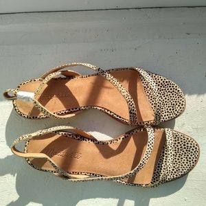 Madewell Heidi Slingback Sandal in Spotted Calf Hair